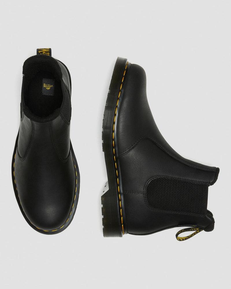 Dr Martens 2976 Warmwair Leren Enkellaars Heren Zwart | NL 371YXF